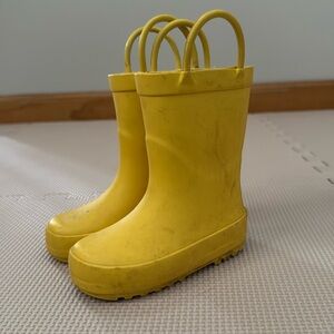 LONE CONE Yellow Toddler Sz 4 Rainboots with pull on handle